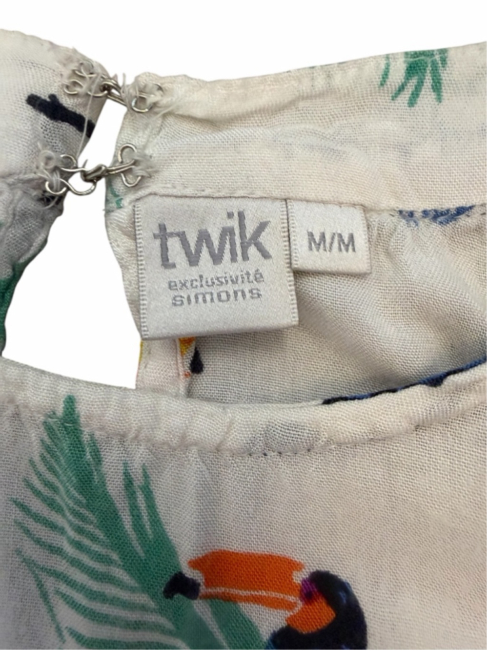 Twik Toucan Tropical Print Sleeveless Tank Top Medium Boho Beach Summer - Picture 10 of 11